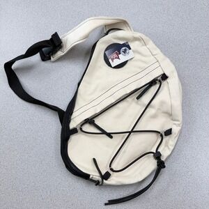 Duluth Pack Canvas Sling Bag Nat Cream Blk Handcrafted USA Crossbody Backpack